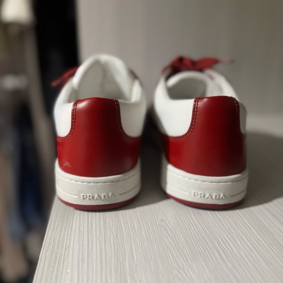 Prada Milano Red and White Sneakers - Picture 5 of 7